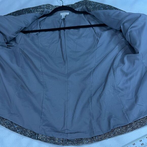 Chico’s‎ Silver Boucle Single Clasp Blazer 2 L Women’s - Picture 7 of 8